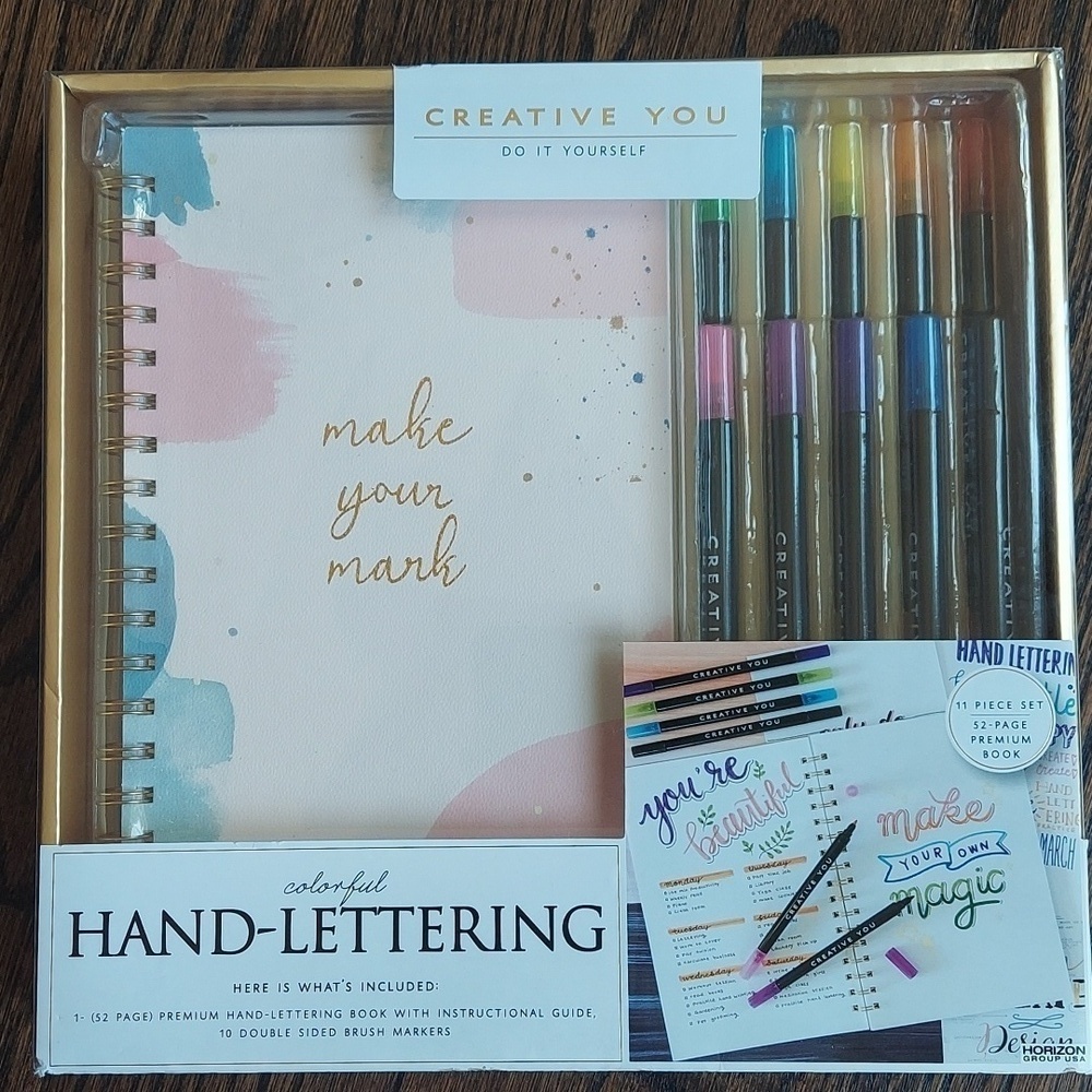NEW Creative You D.I.Y. Art Hand lettering Kit - 11 Pieces set